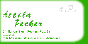 attila pecker business card